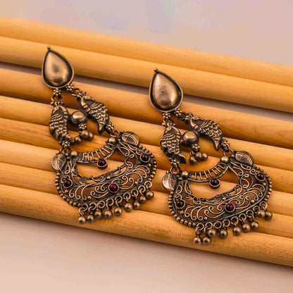 Oxidized Silver Earrings Women,