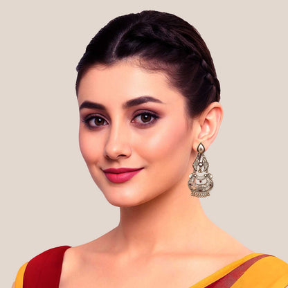 Oxidized Silver Earrings Women,