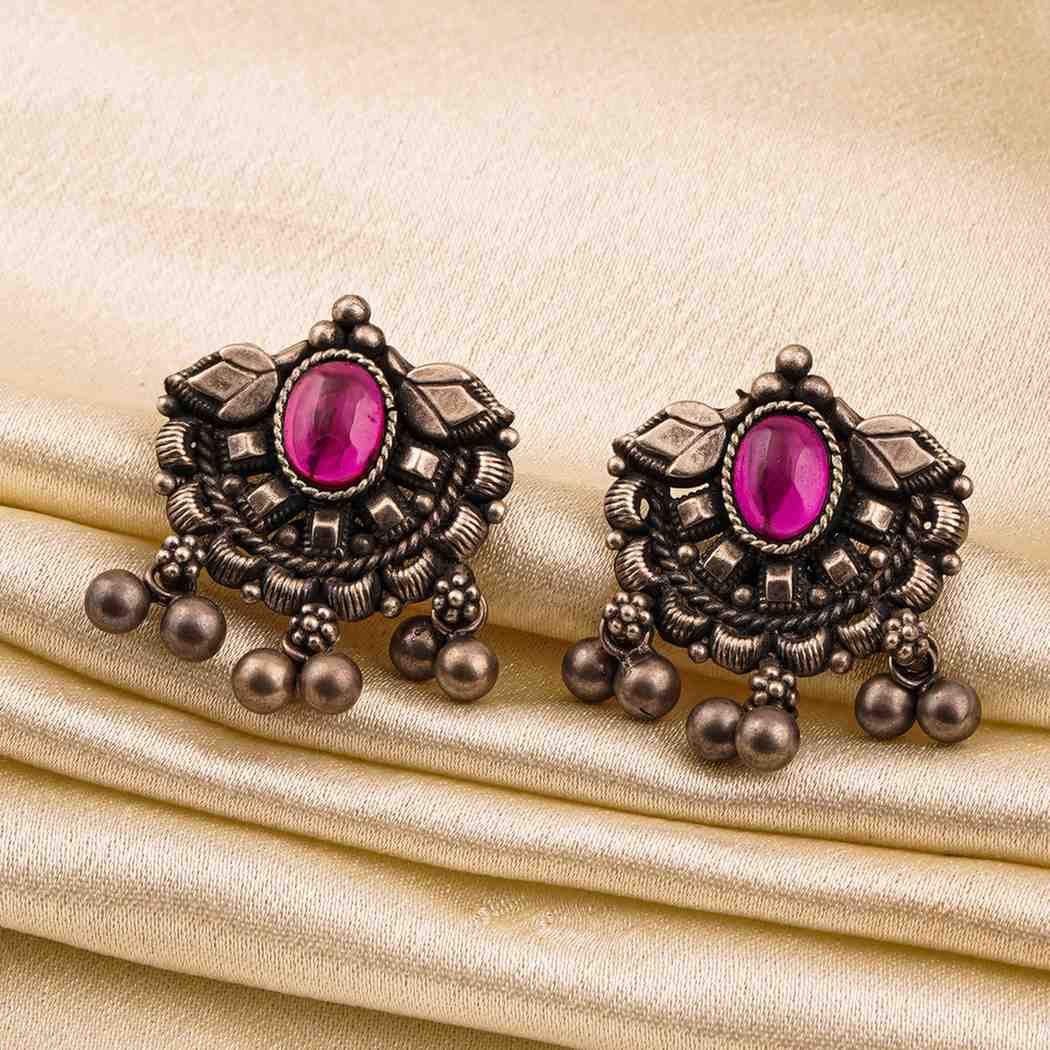 Oxidized Silver Earrings Women,