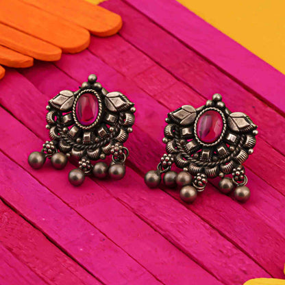 Oxidized Silver Earrings Women,