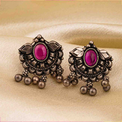Oxidized Silver Earrings Women,