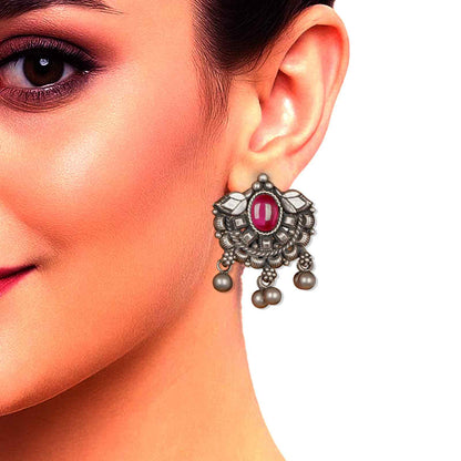 Oxidized Silver Earrings Women,