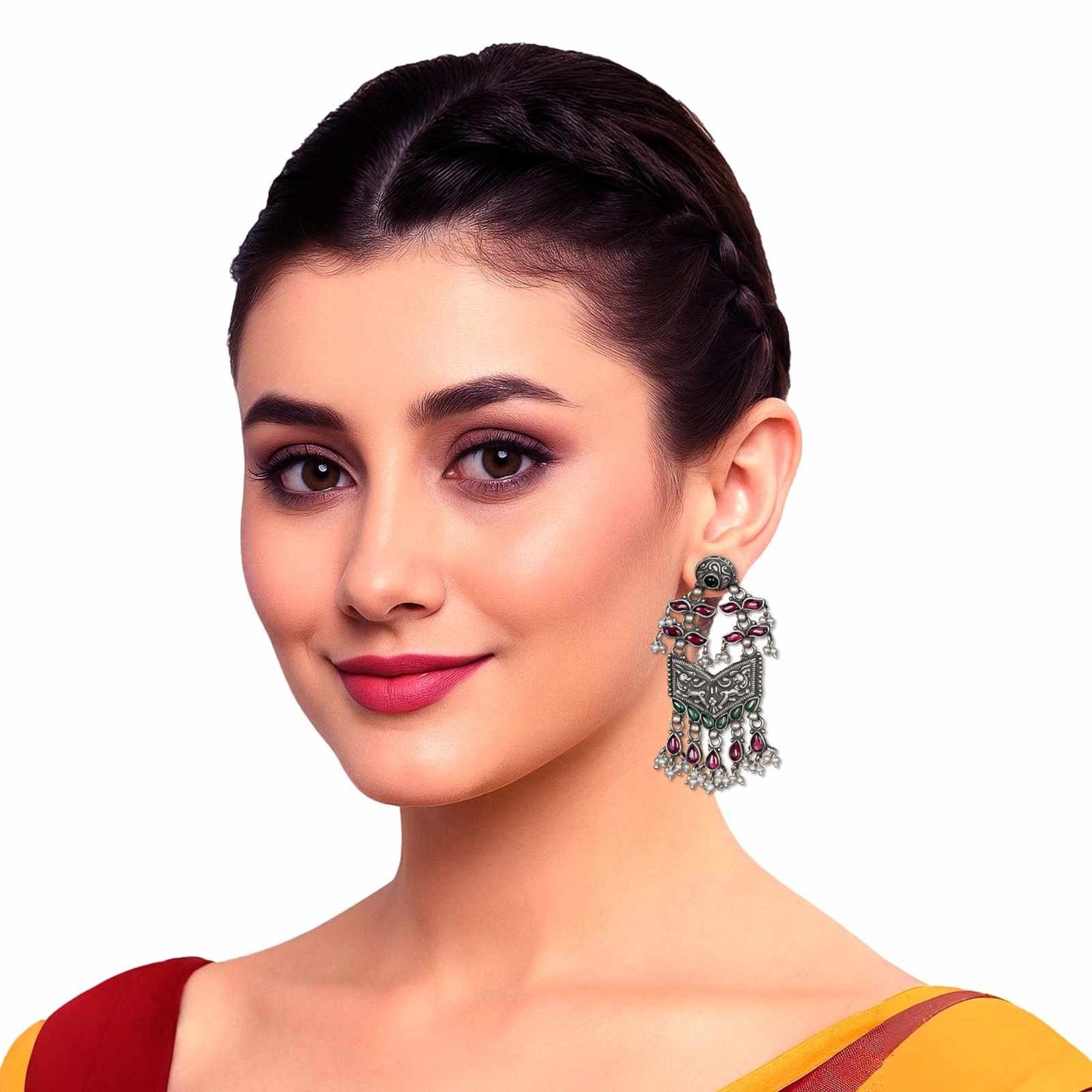 Oxidized Silver Earrings Women,