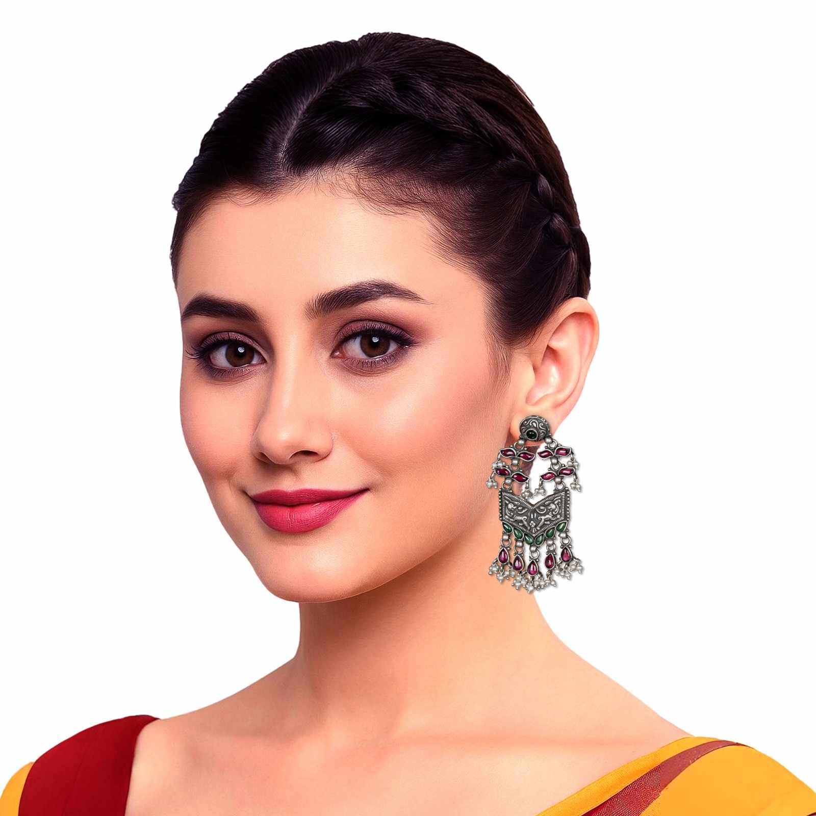 Oxidized Silver Earrings Women,