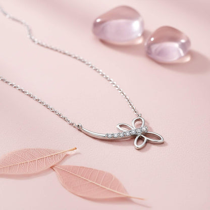 Silver Dragonfly Swiss Zircon Pendant