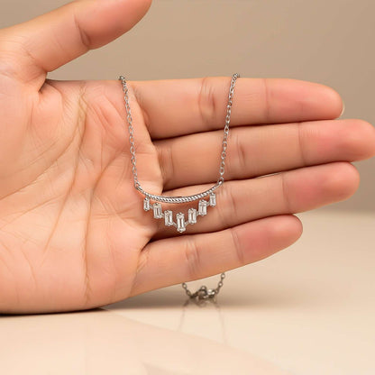 Silver Baguette Design Fancy Pendant