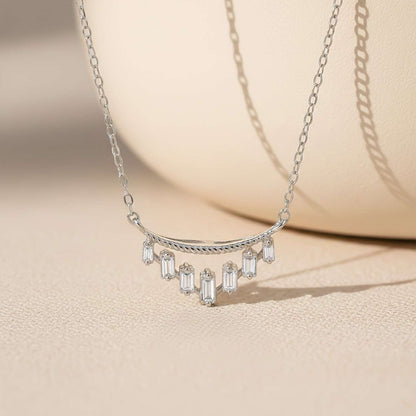 Silver Baguette Design Fancy Pendant