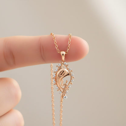 Golden Lord Ganesh Zircon Pendant