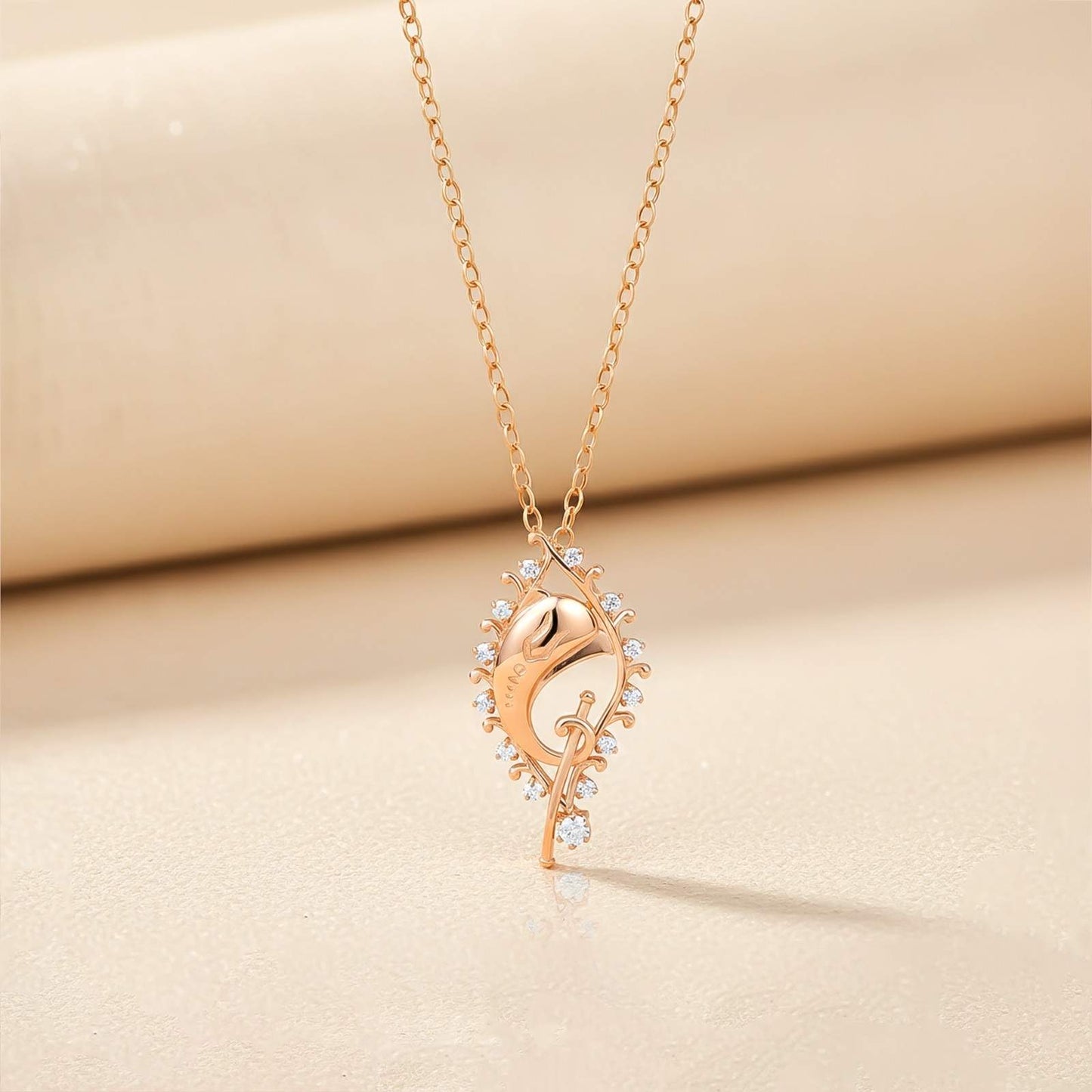 Golden Lord Ganesh Zircon Pendant