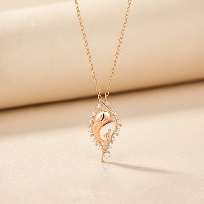 Golden Lord Ganesh Zircon Pendant