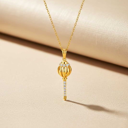 Golden Lord Hanuman Gada Pendant