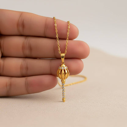 Golden Lord Hanuman Gada Pendant