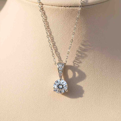 Silver Round Minimalist Pendant For Women