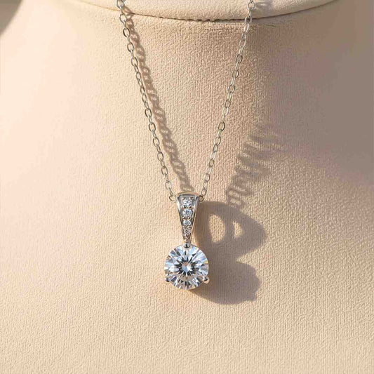 Silver Round Minimalist Pendant For Women