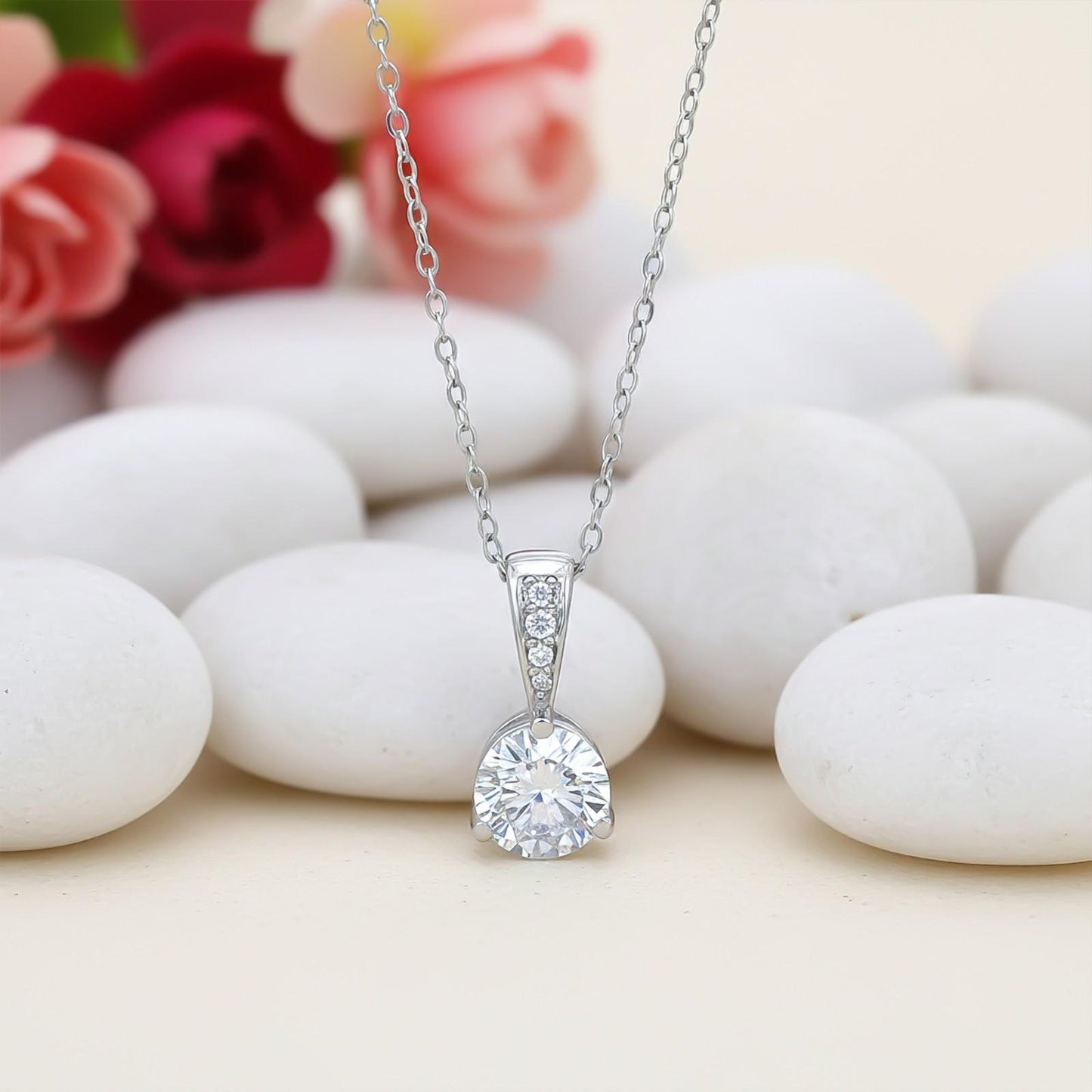 Silver Round Minimalist Pendant For Women