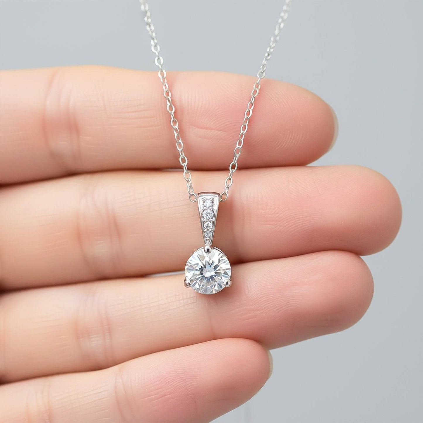 Silver Round Minimalist Pendant For Women