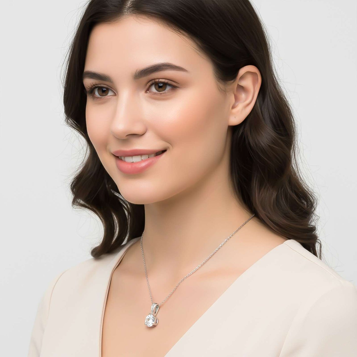 Silver Round Minimalist Pendant For Women