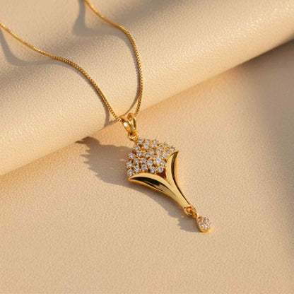 Golden Floral Bouquet Pendant