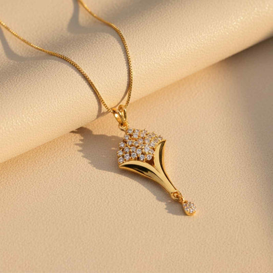 Golden Floral Bouquet Pendant