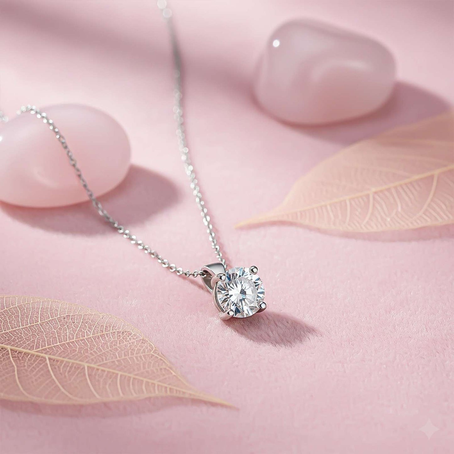 Silver Halo Cubic Zirconia Round Solitaire Pendant