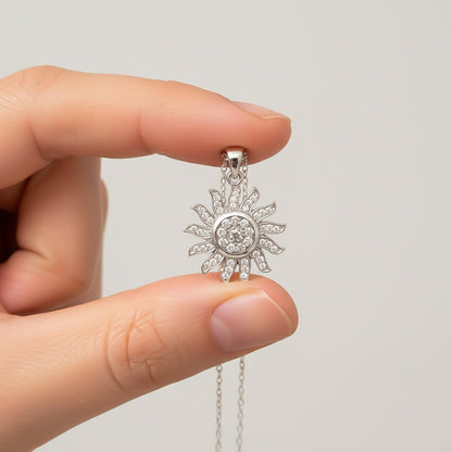 Silver Sterling Sun Shape Pendant
