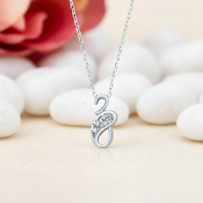 Silver Elite Infinity Solitaire Pendant