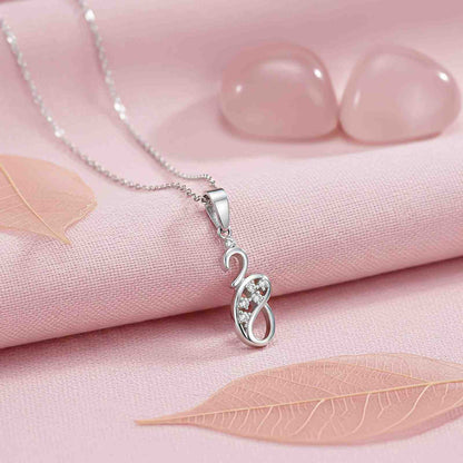 Silver Elite Infinity Solitaire Pendant