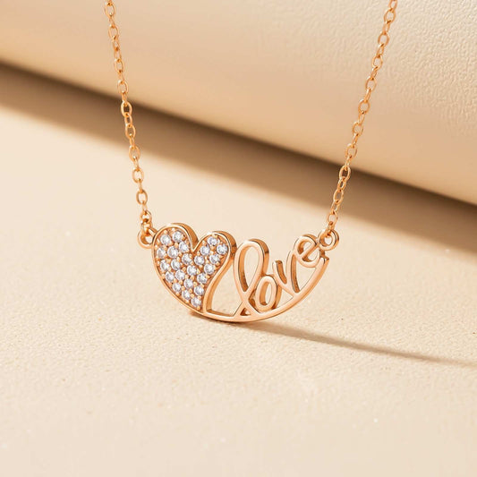 Golden Love Heart Pendant