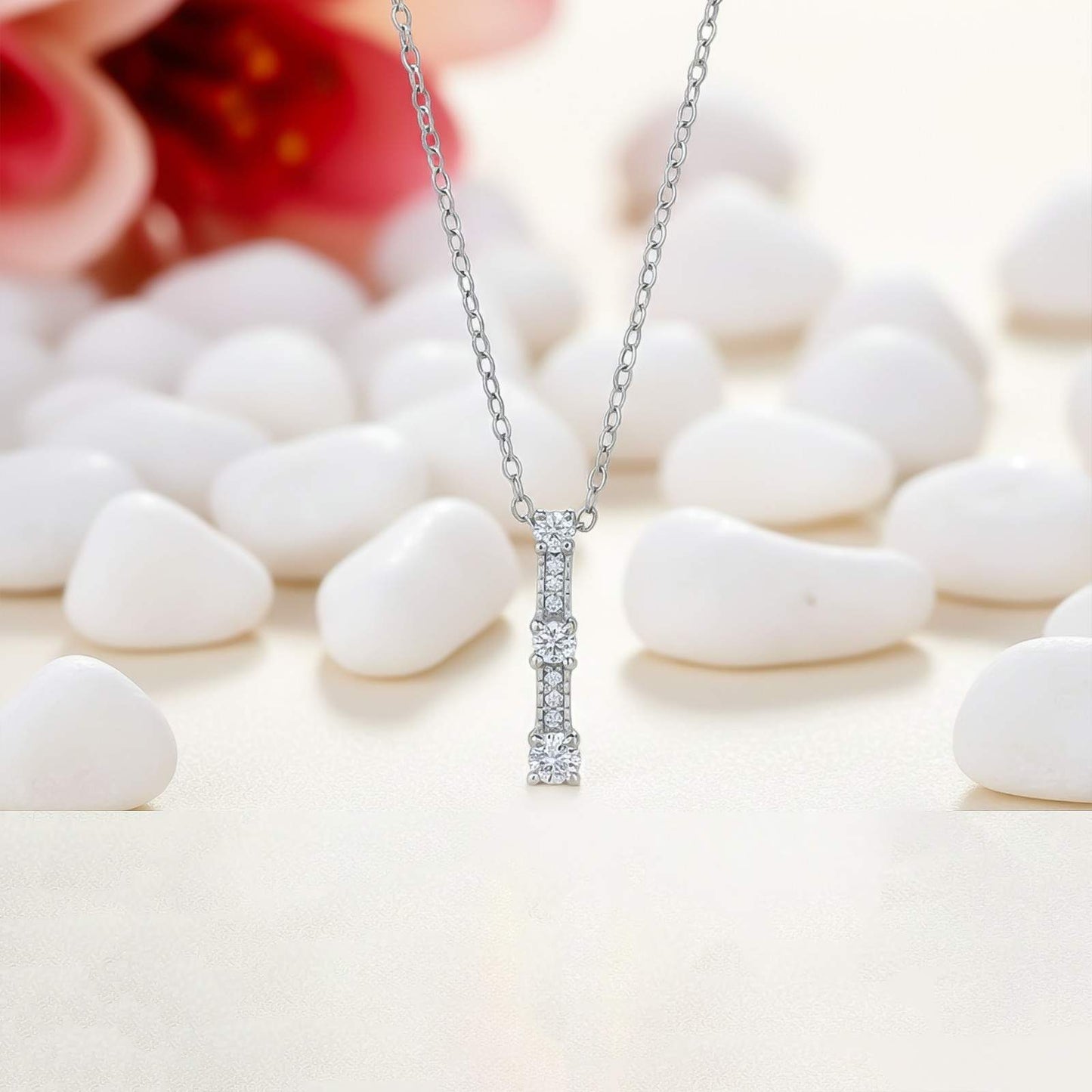 Sterling Silver CZ Aesthetic Cone Shaped Pendant