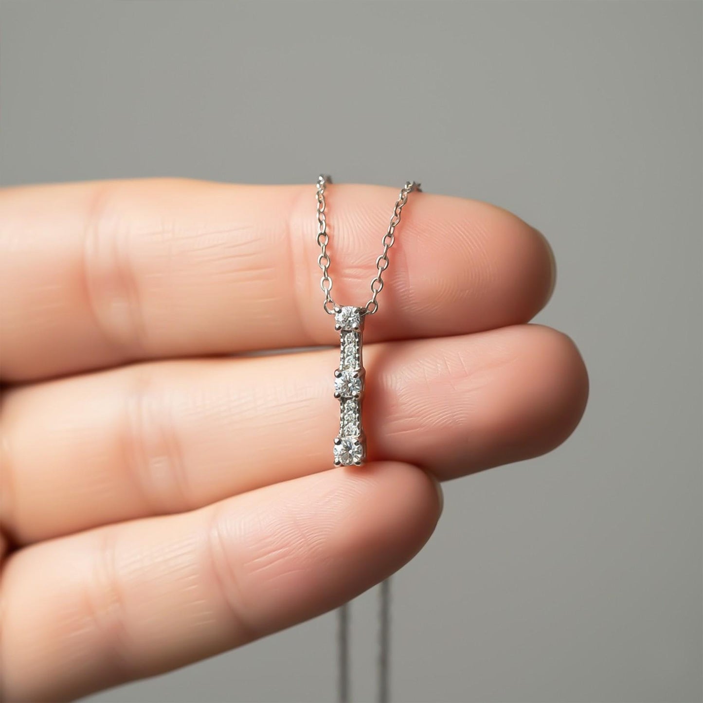 Sterling Silver CZ Aesthetic Cone Shaped Pendant