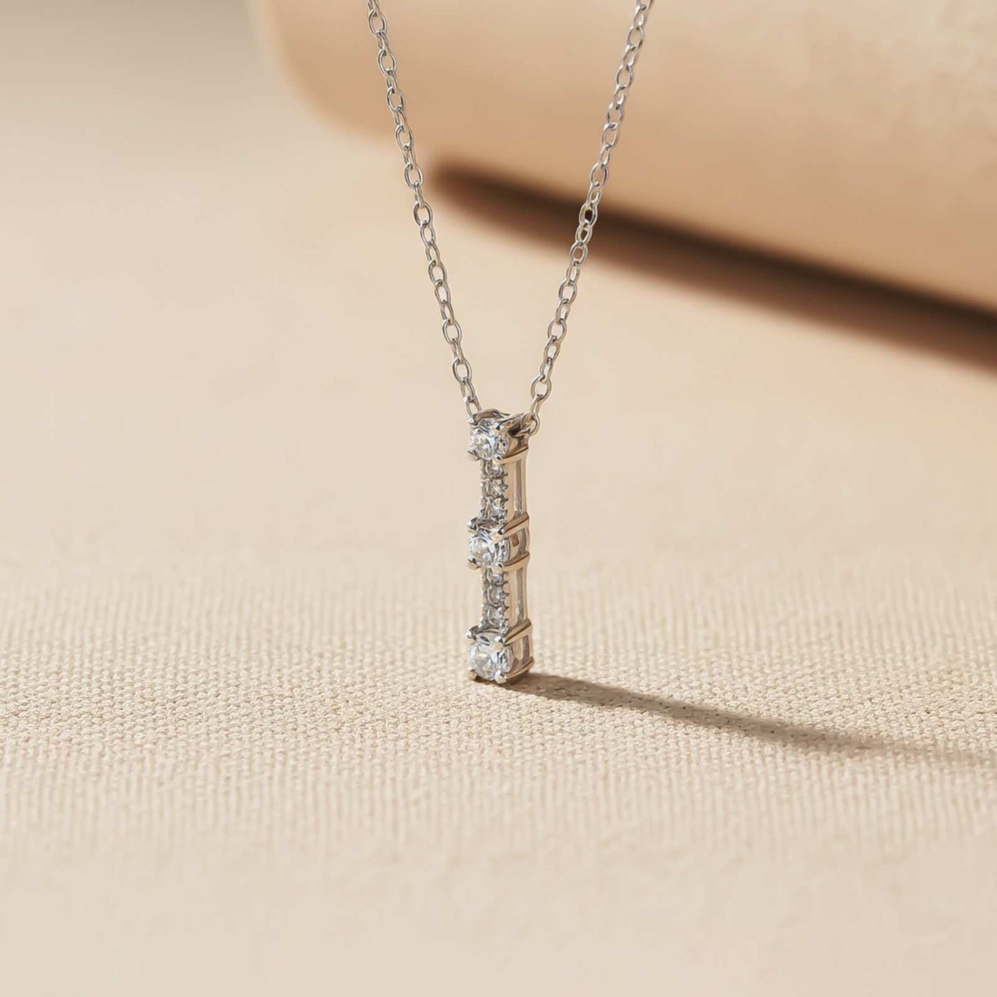 Sterling Silver CZ Aesthetic Cone Shaped Pendant