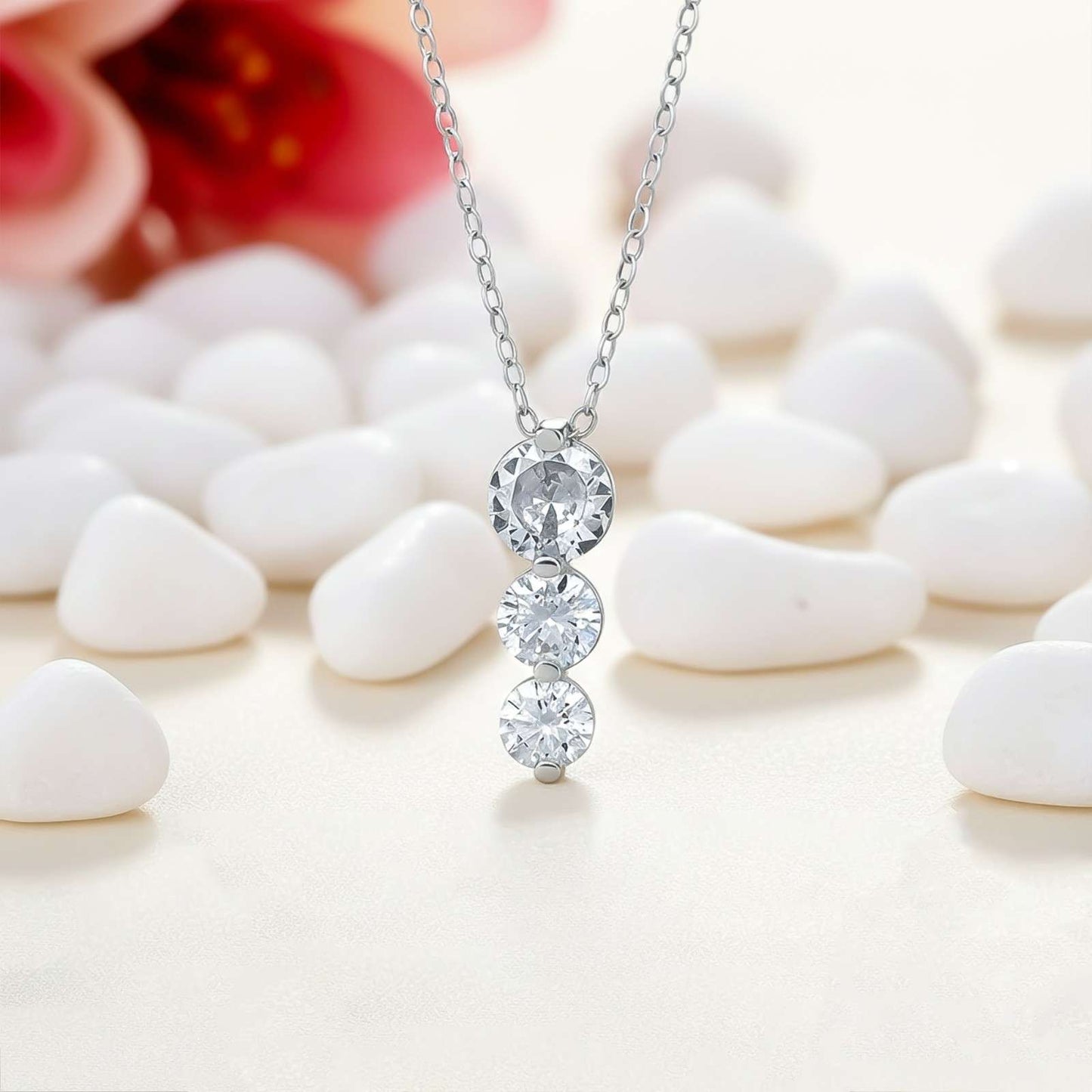 Sterling Silver Elegant Diamond Pendant