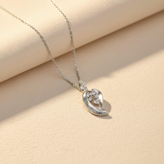 Swiss Stone Leaf Design Pendant