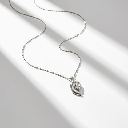 Swiss Stone Leaf Design Pendant