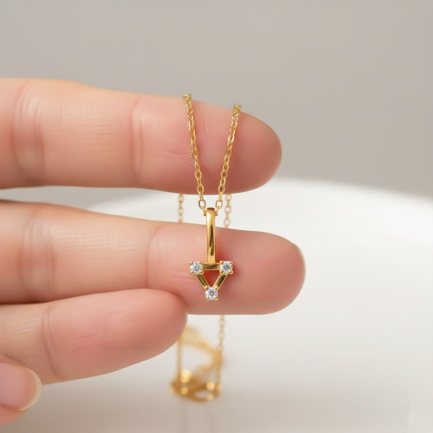 Trinity Shaped Swiss Zircon Pendant