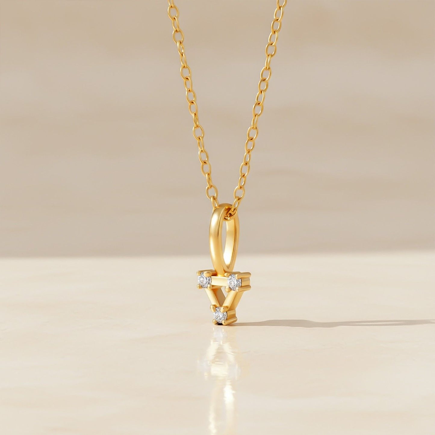 Trinity Shaped Swiss Zircon Pendant