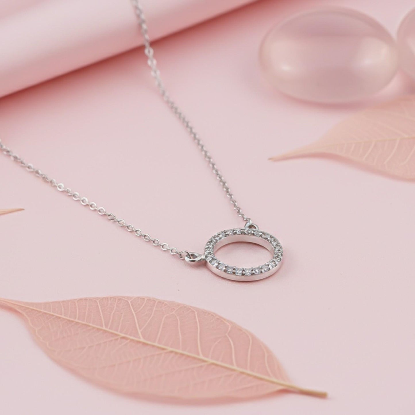 Silver Circle Minimalist Necklace