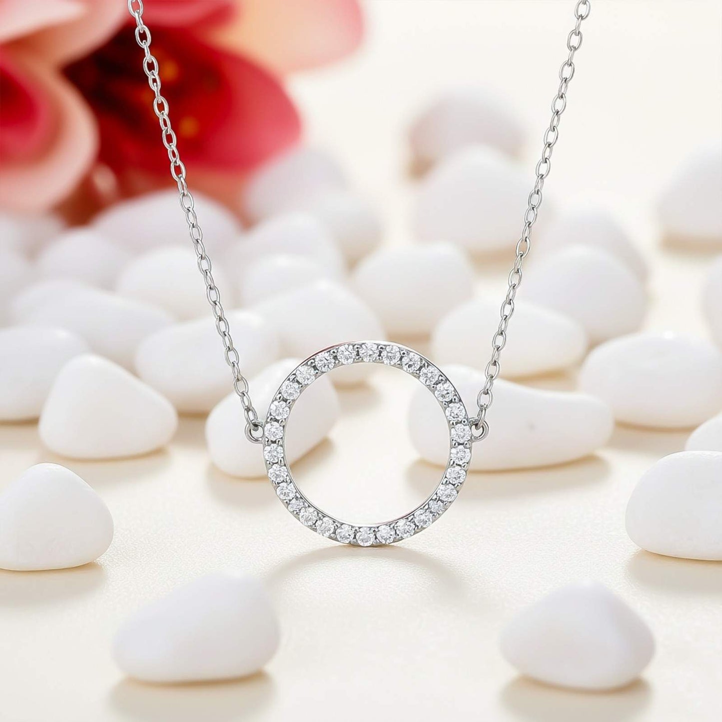 Silver Circle Minimalist Necklace