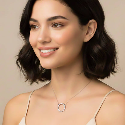 Silver Circle Minimalist Necklace