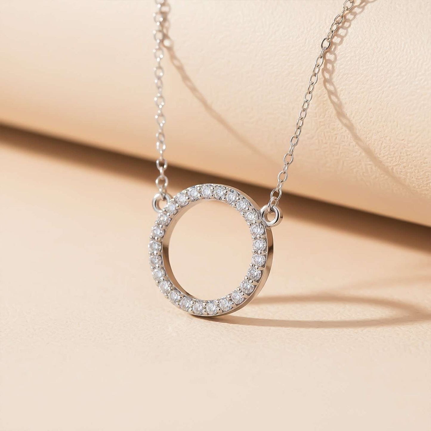 Silver Circle Minimalist Necklace
