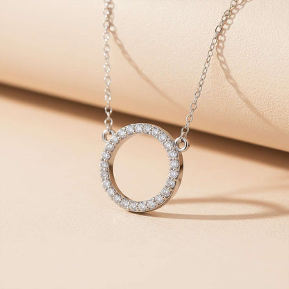 Silver Circle Minimalist Necklace