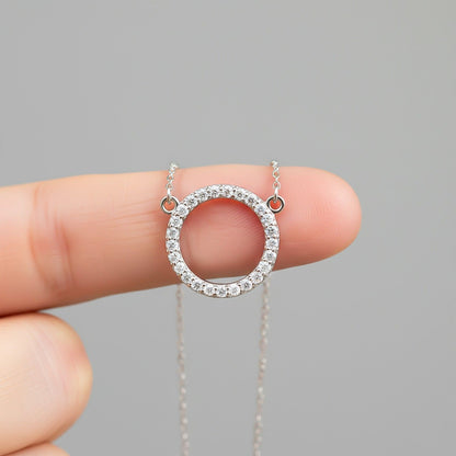 Silver Circle Minimalist Necklace