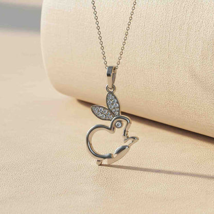 Silver Rabbit Animal Pendant