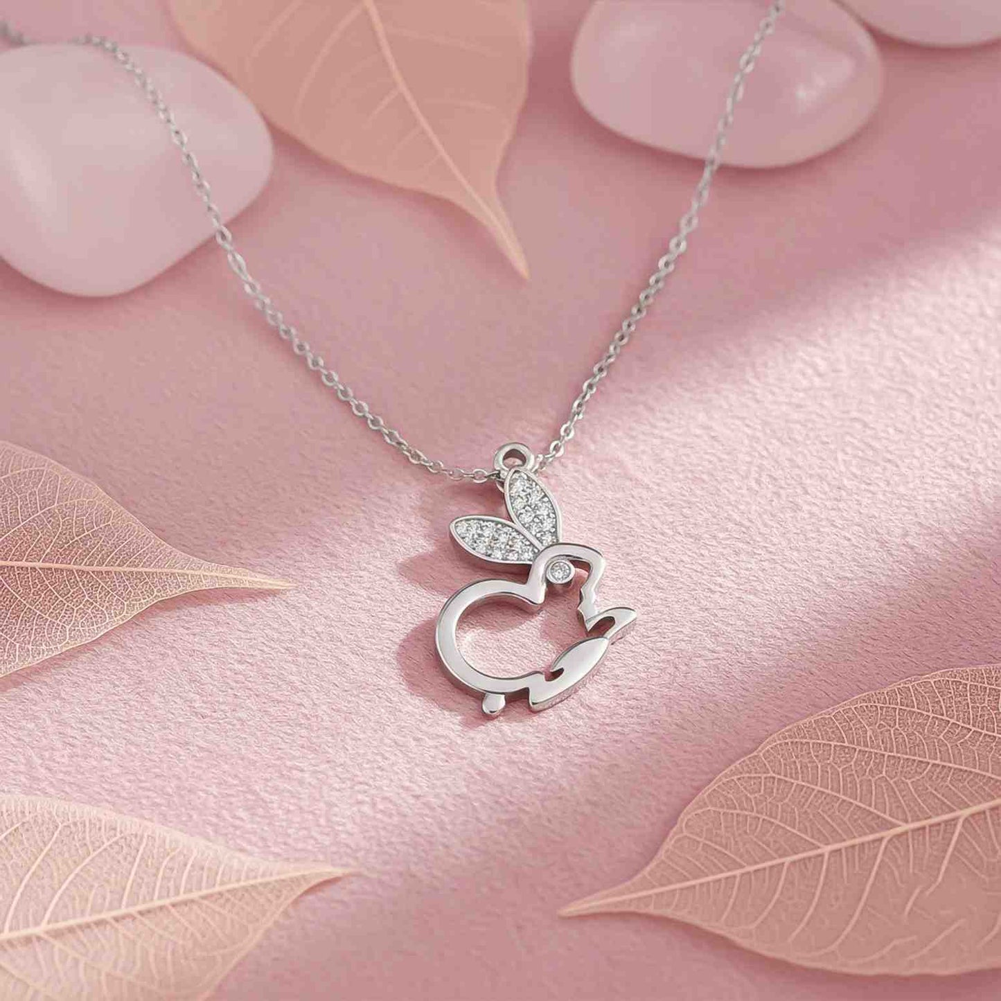 Silver Rabbit Animal Pendant