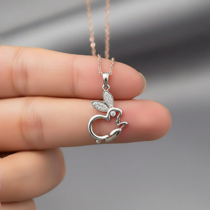 Silver Rabbit Animal Pendant