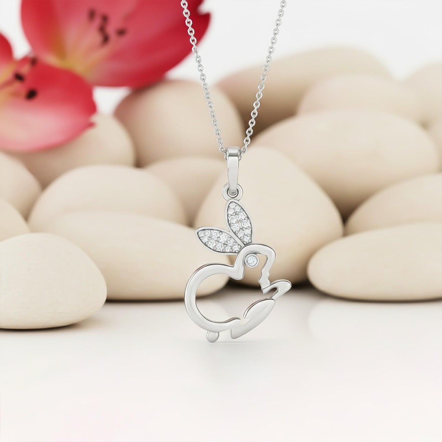 Silver Rabbit Animal Pendant