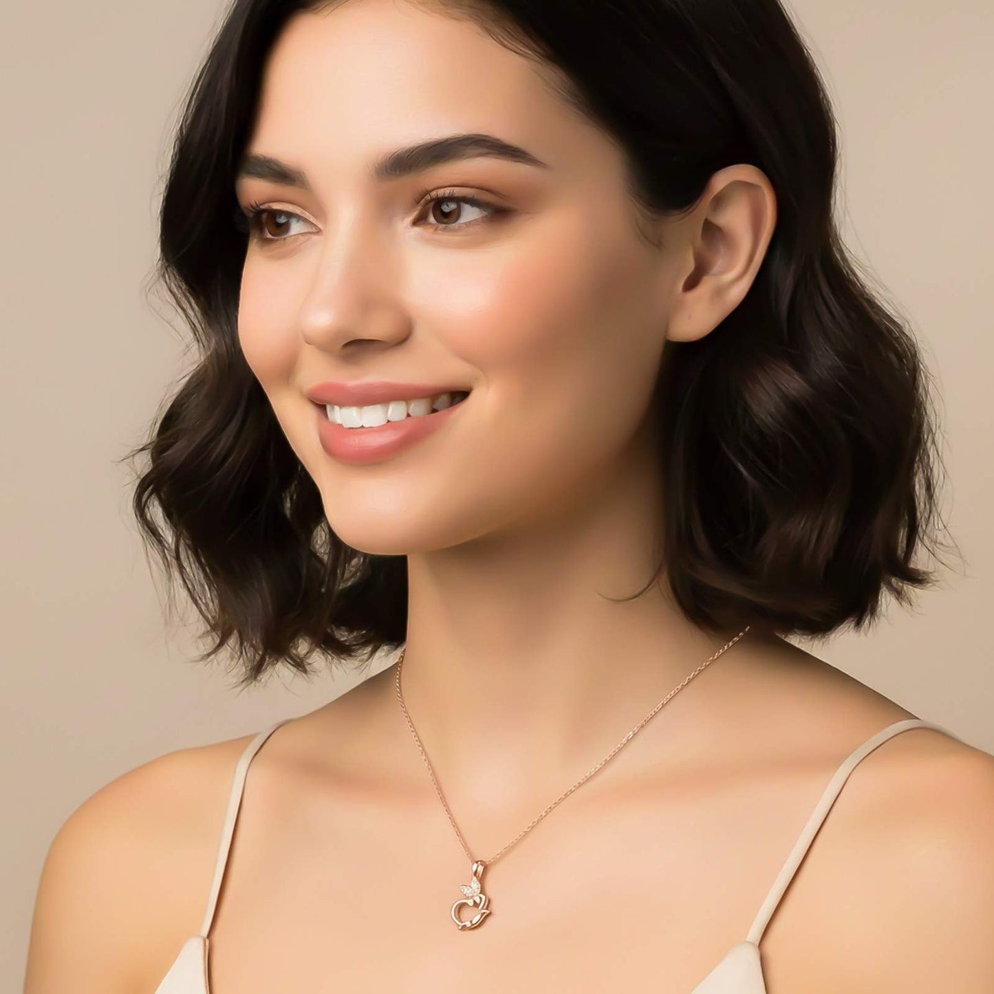 Rose Gold Rabbit Animal Silver Plated Pendant