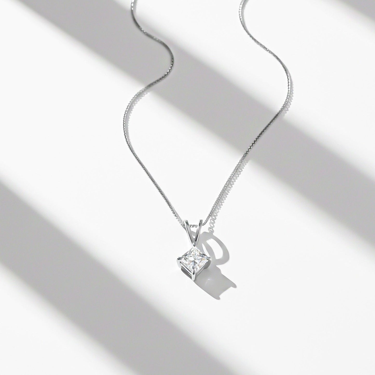 Silver Princess Classic Solitaire Pendant