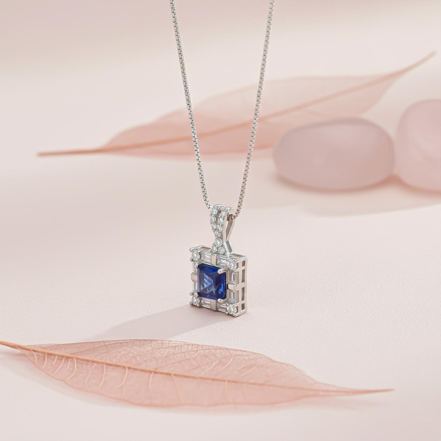 Silver Square Vintage Princess Pendant