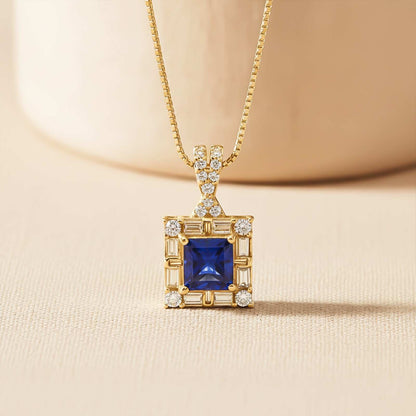 Golden Square Vintage Princess Pendant